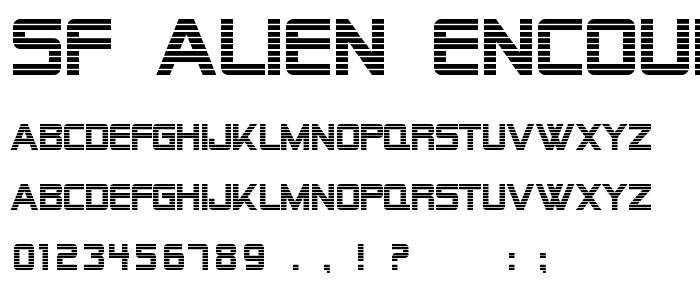 SF Alien Encounters font